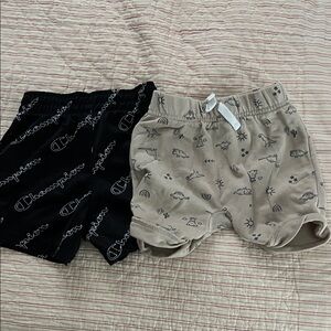 Champion Black and Tan Baby Shorts Duo